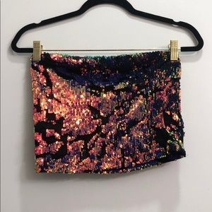 NWT UO Sequin Tube Top